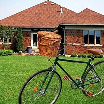Amazon | KUPOOL 自転車カゴ 自転車フロント用バスケット 藤風